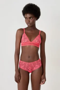 New ETAM Sujetador triangular sin aros de encaje ROSA