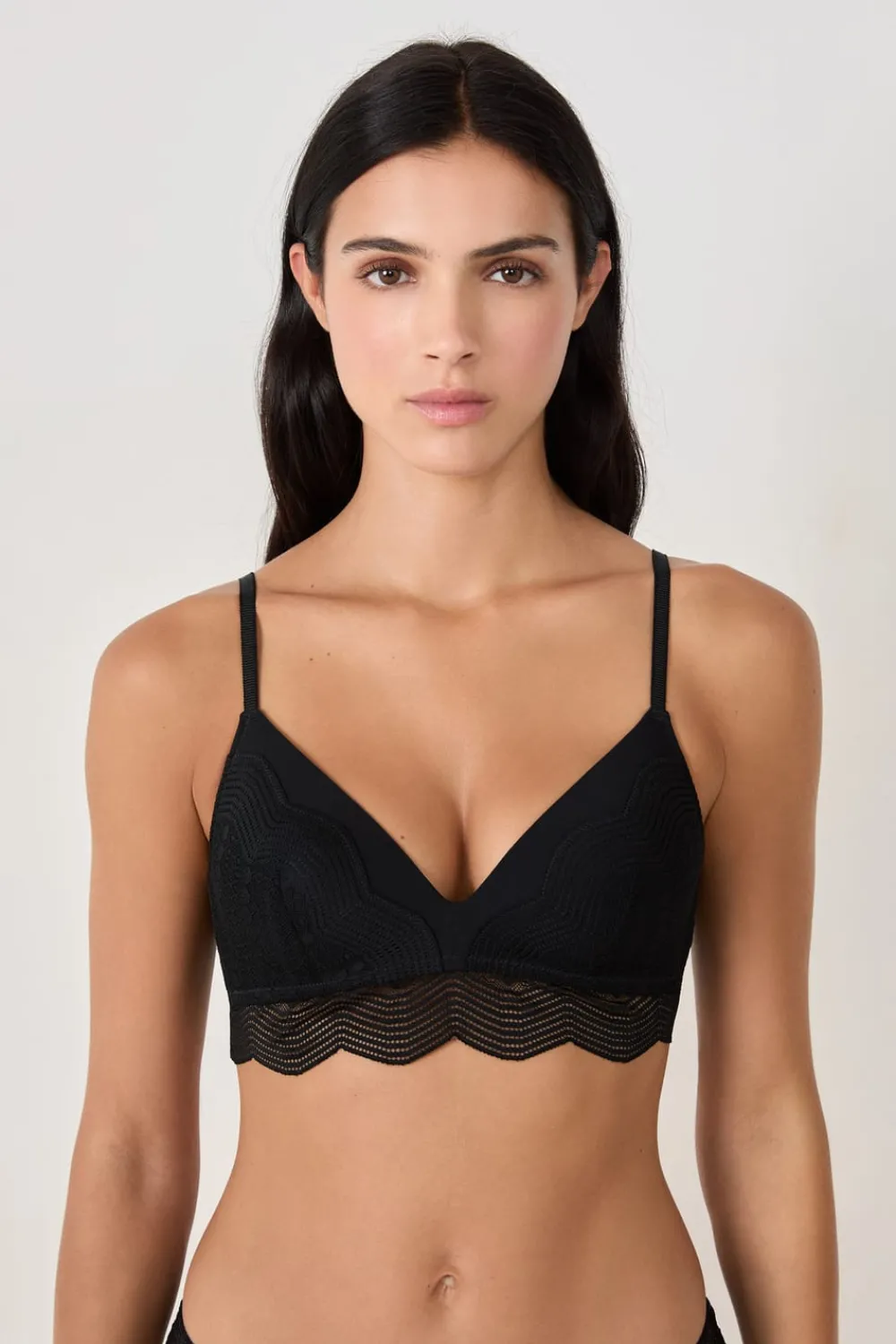 New ETAM Sujetador triángulo sin aros NEGRO