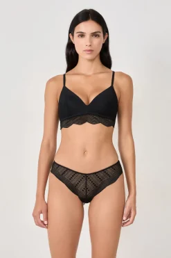New ETAM Sujetador triángulo sin aros NEGRO