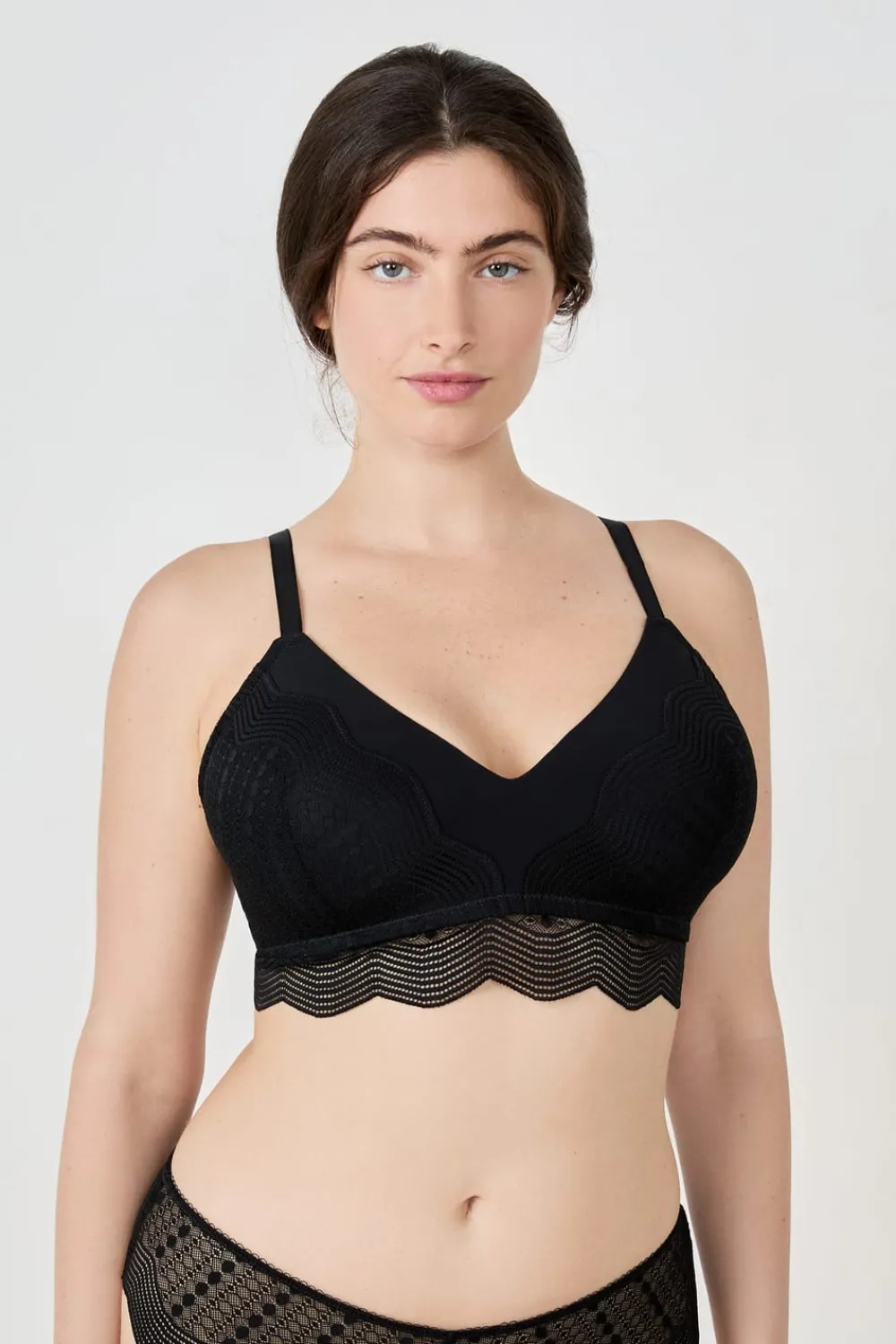 New ETAM Sujetador triángulo sin aros NEGRO