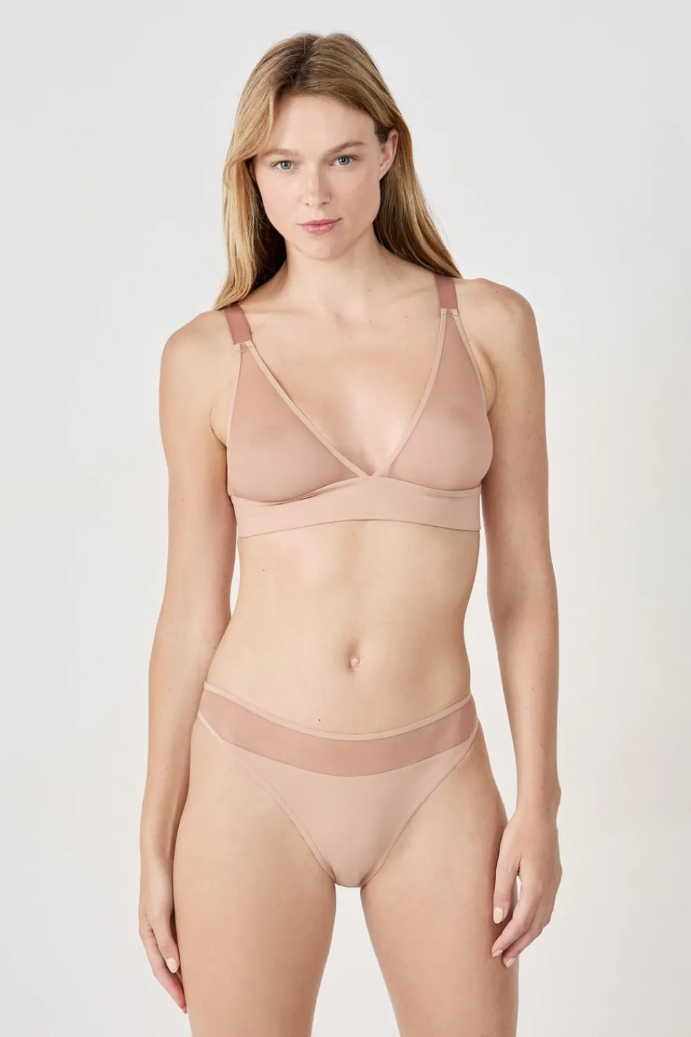 Clearance ETAM Sujetador triángulo sin aros de tul BLUSH