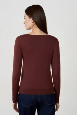 New ETAM Suéter cuello en V MARR&Oacute;N
