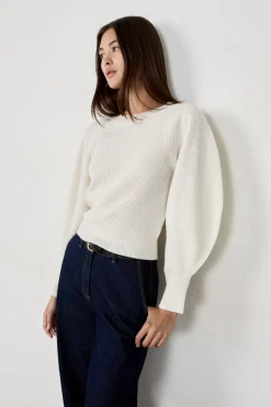 Discount ETAM Suéter de mangas abullonadas BEIGE