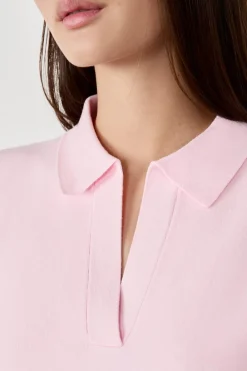 Discount ETAM Suéter sin mangas cuello Polo ROSA EMPOLVADOS