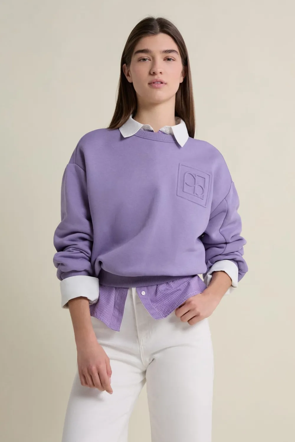 Discount ETAM Sweatshirt manches longues VIOLET