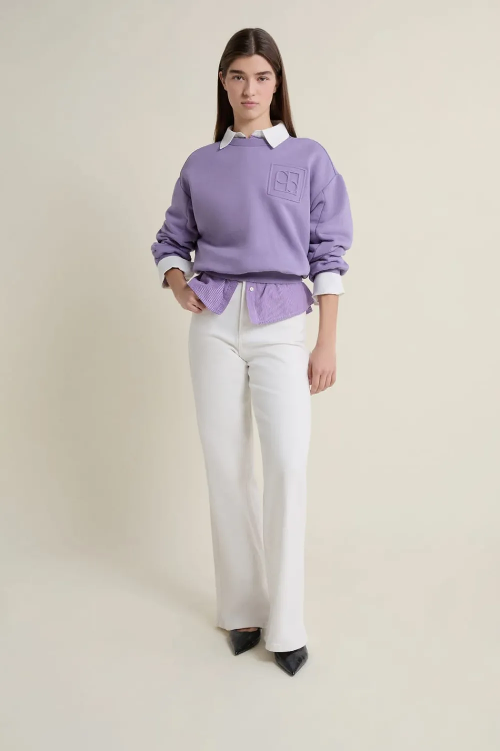 Discount ETAM Sweatshirt manches longues VIOLET