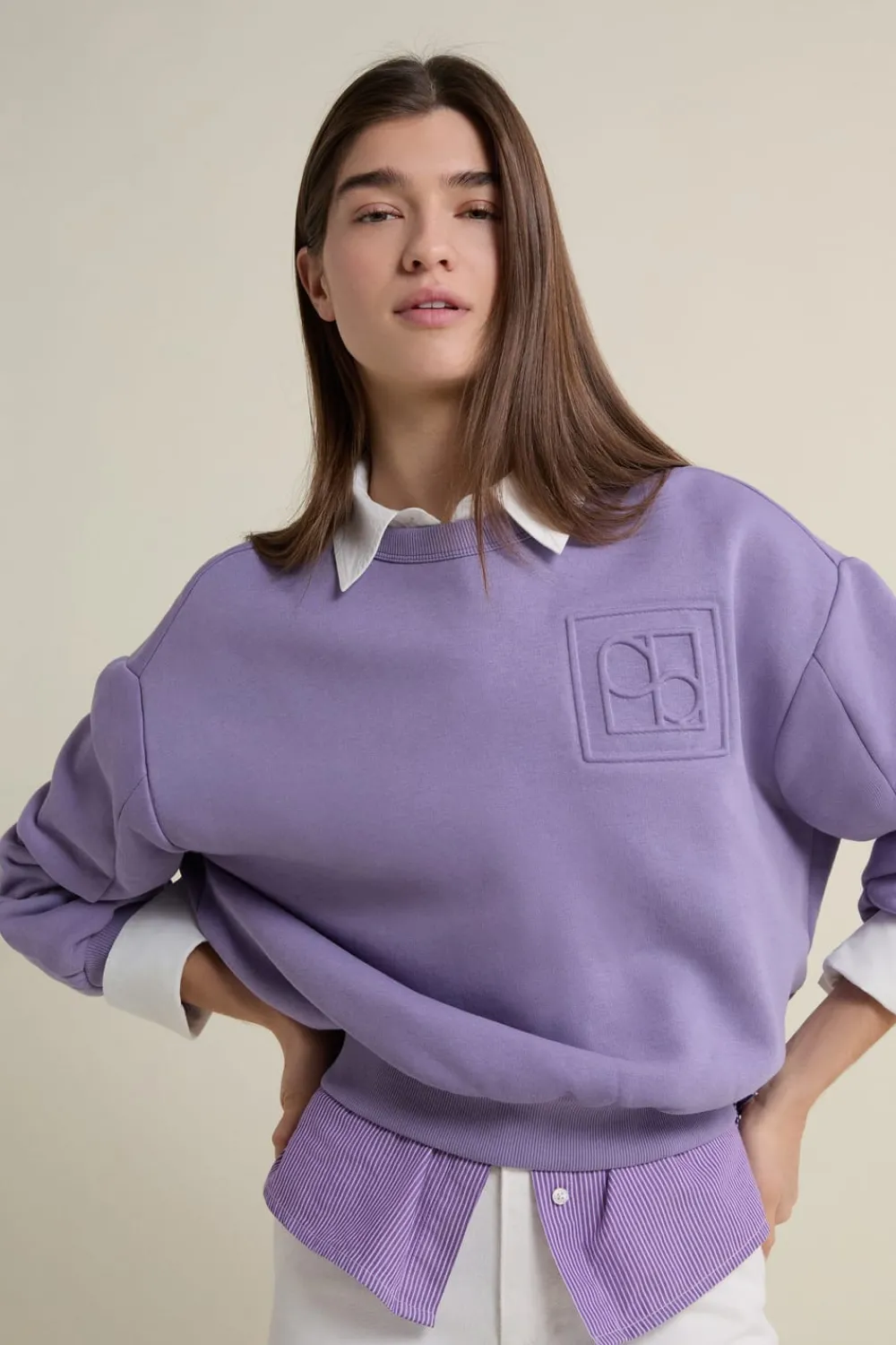 Discount ETAM Sweatshirt manches longues VIOLET