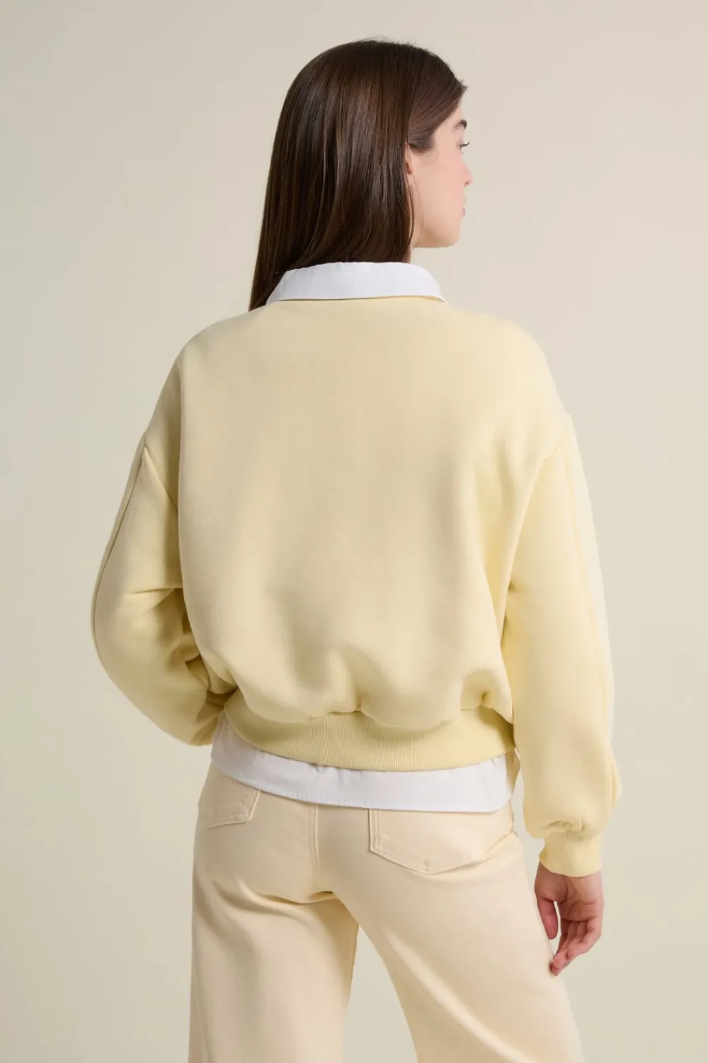 Clearance ETAM Sweatshirt manches longues VANILLE
