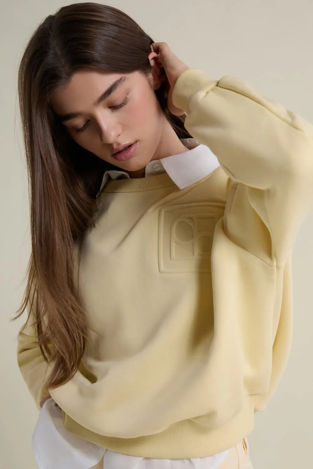 Clearance ETAM Sweatshirt manches longues VANILLE