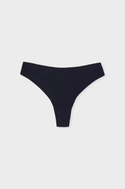 ETAM Tanga alto de microfibra NEGRO