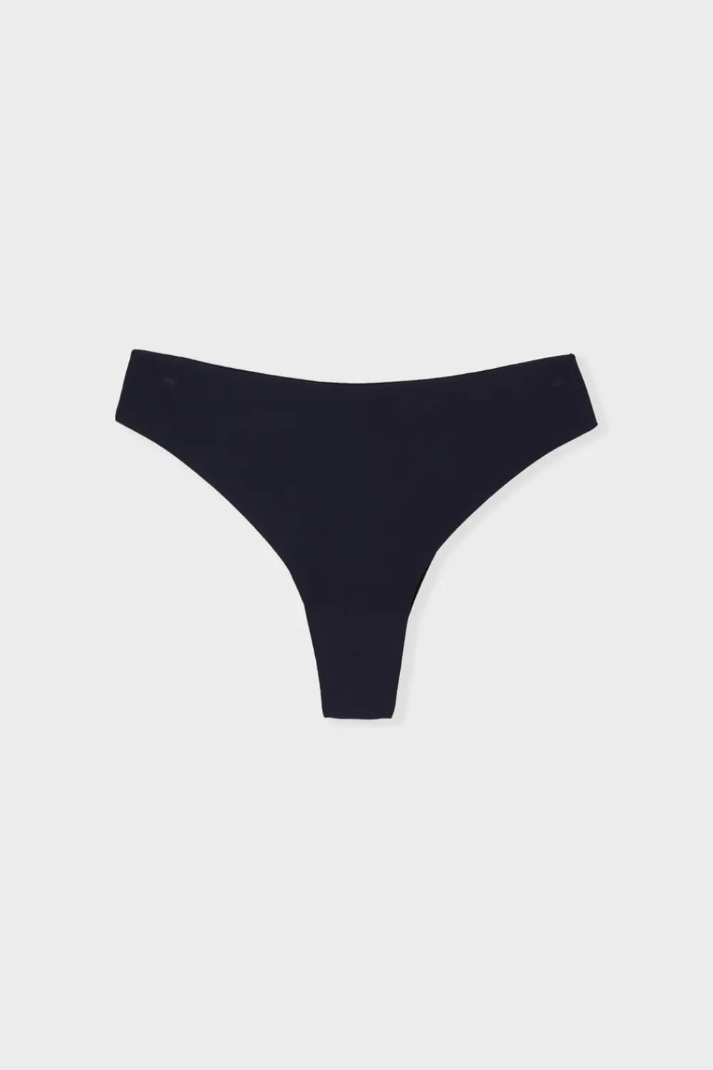 ETAM Tanga alto de microfibra NEGRO