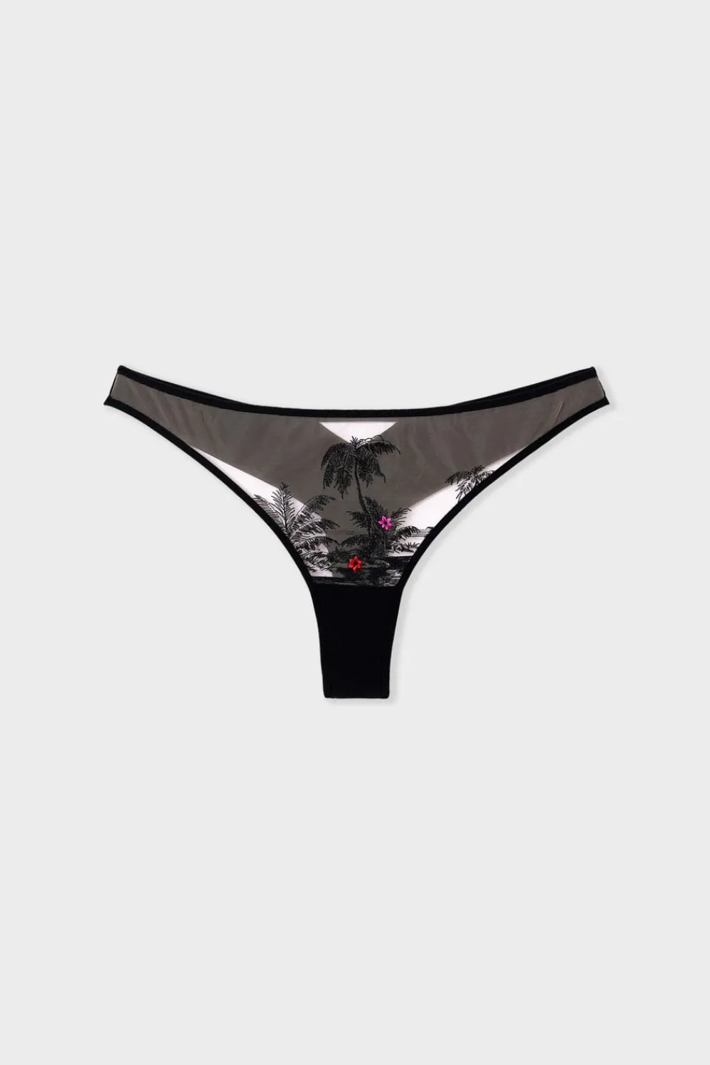 Outlet ETAM Tanga bordado NEGRO