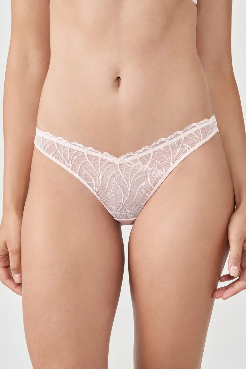 Sale ETAM Tanga bordado ROSA EMPOLVADO