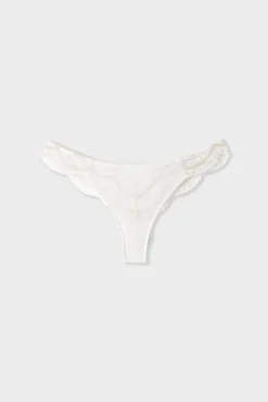 Clearance ETAM Tanga bordado CRUDO