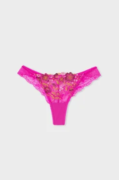 New ETAM Tanga bordado FUCSIA