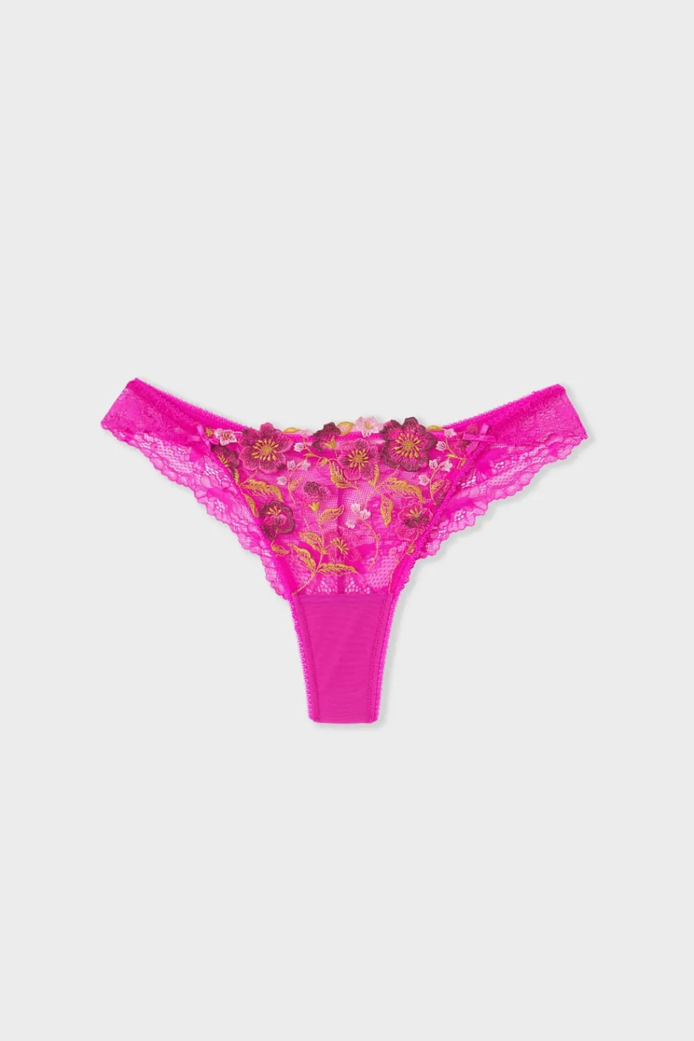 New ETAM Tanga bordado FUCSIA