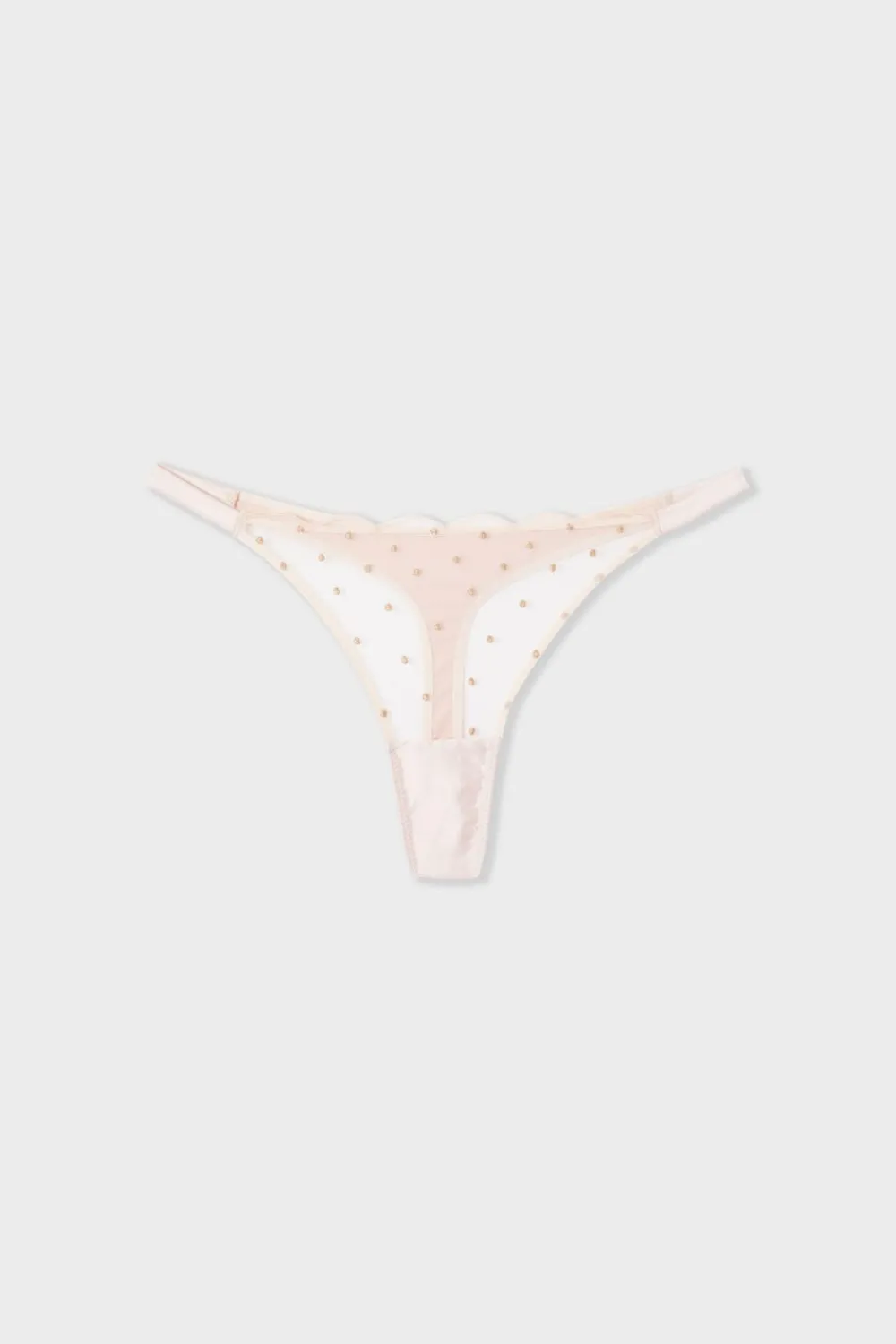 Best ETAM Tanga bordado ROSA POLVO