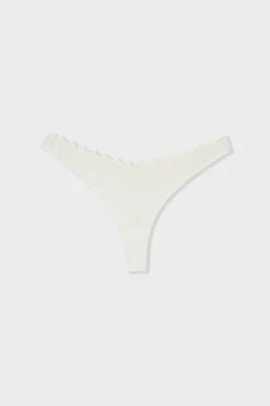 Discount ETAM Tanga con bordado ECRU
