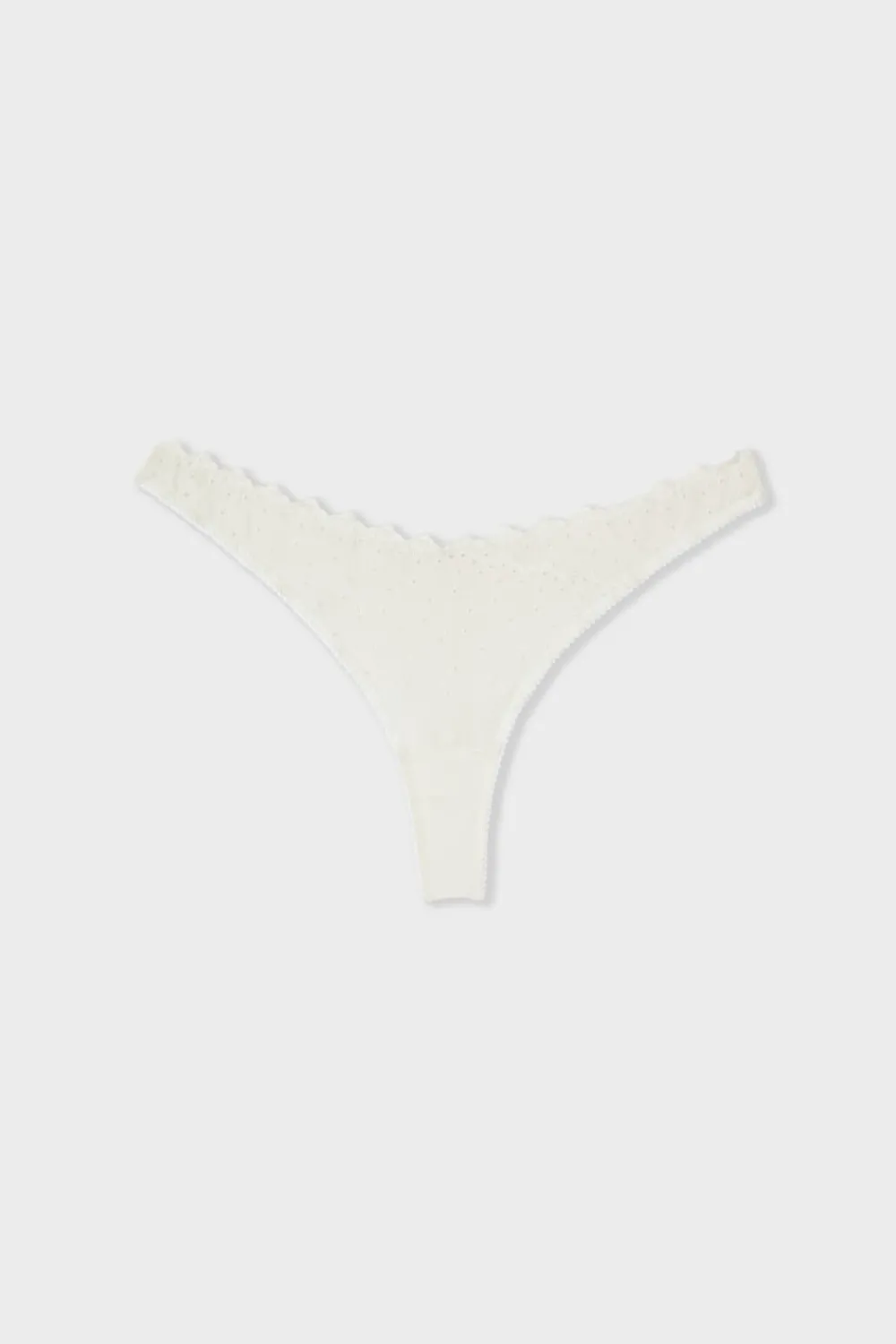 Discount ETAM Tanga con bordado ECRU