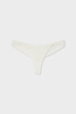 Discount ETAM Tanga con bordado CRUDO