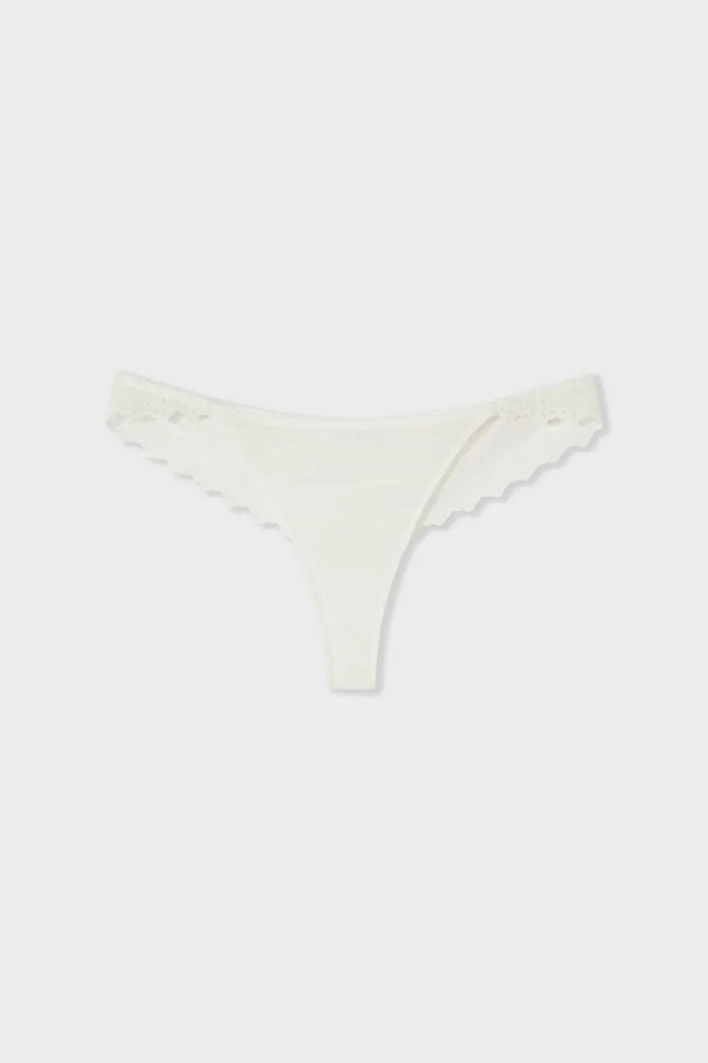 Discount ETAM Tanga con bordado CRUDO