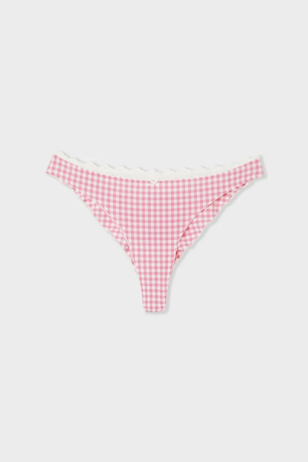 New ETAM Tanga con bordado ROSA