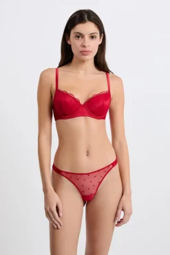 Discount ETAM Tanga con detalles bordados ROJO