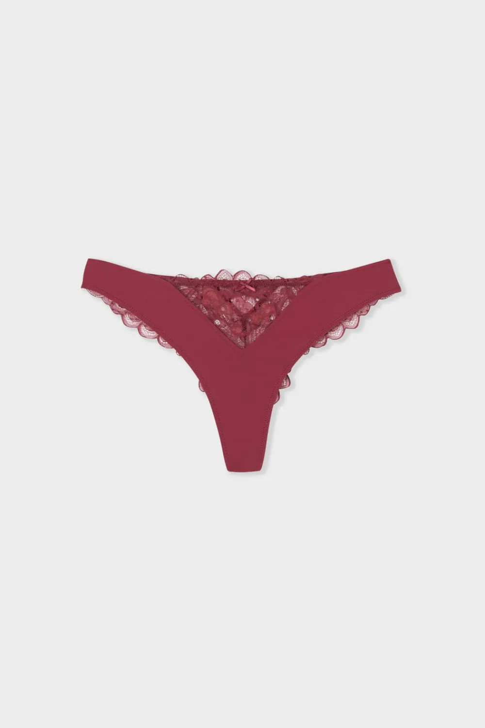 Online ETAM Tanga con detalles de encaje BURDEOS GRANATE