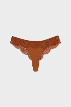 Online ETAM Tanga con encaje MARR&Oacute;N