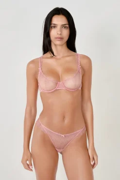 New ETAM Tanga con encaje ROSA