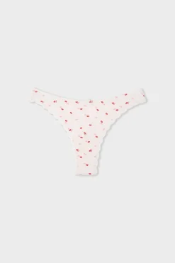 Online ETAM Tanga con motivos IMP FONDO ROSA