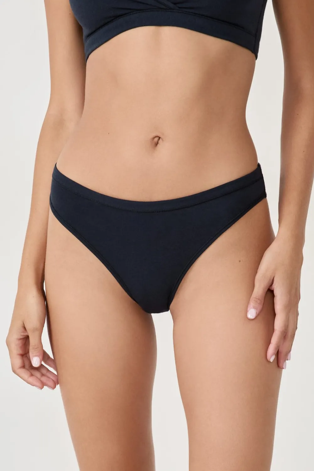 Best ETAM Tanga de algodón NEGRO