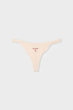 Clearance ETAM Tanga de algodón ROSA EMPOLVADO