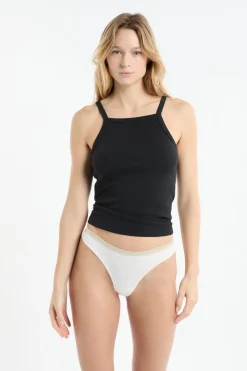 Outlet ETAM Tanga de algodón crudo