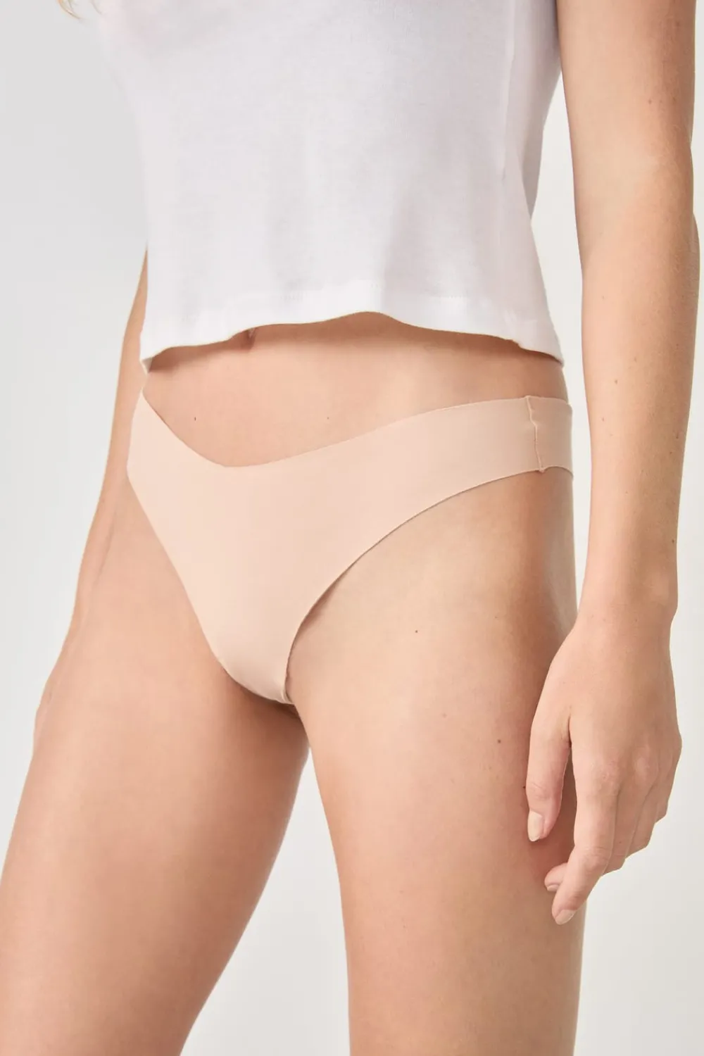 New ETAM Tanga de algodón sin costuras ARENA