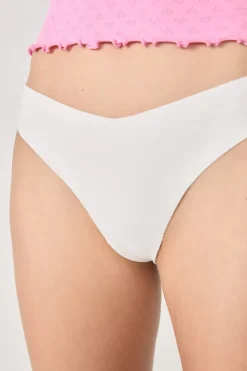 ETAM Tanga de algodón sin costuras BLANCO
