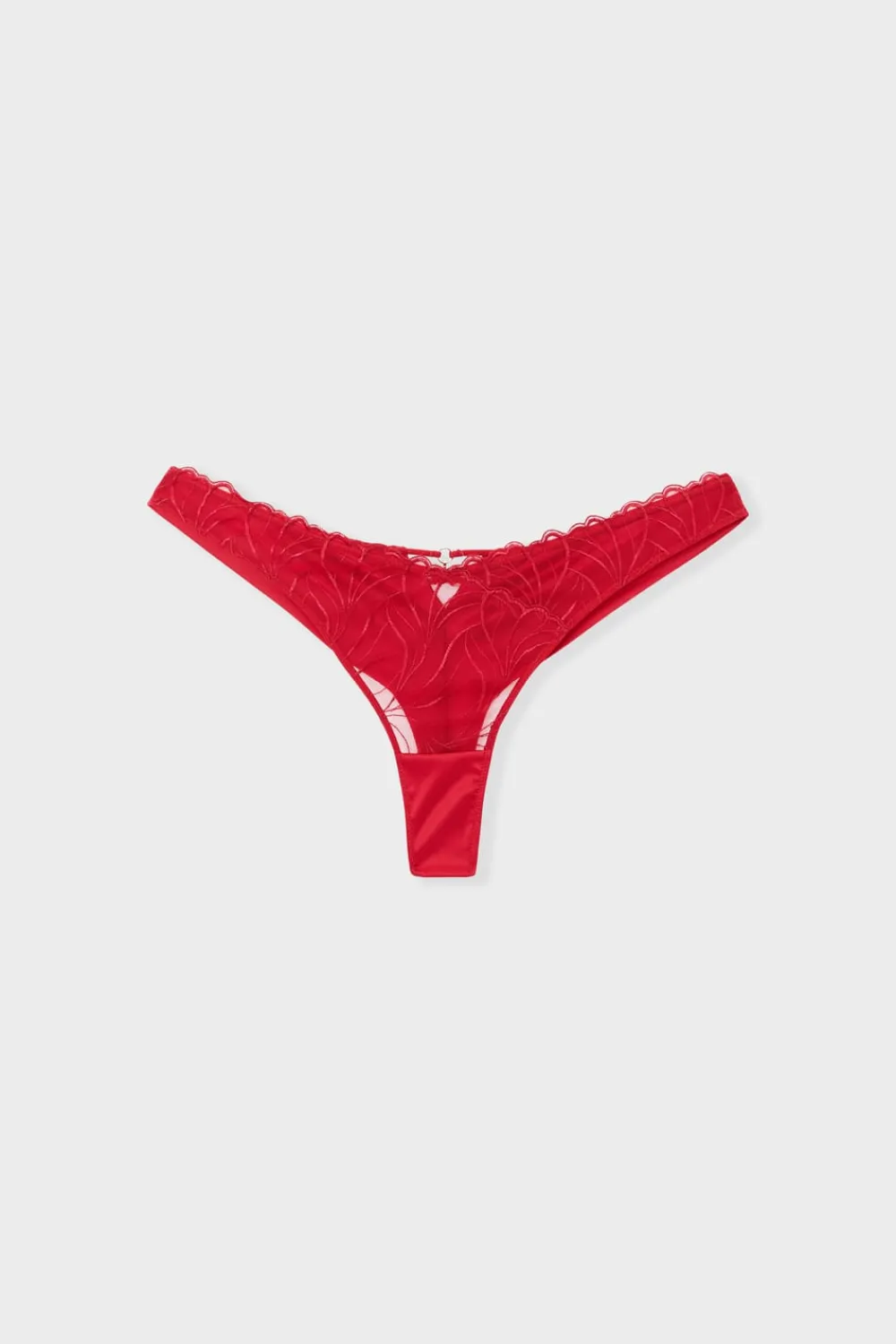 Online ETAM Tanga de bordado ROJO