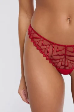 Discount ETAM Tanga de bordado ROJO