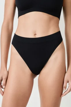 Clearance ETAM Tanga de canalé NEGRO