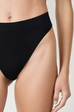 Clearance ETAM Tanga de canalé NEGRO