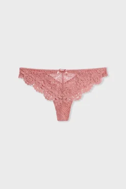Hot ETAM Tanga de encaje ROSA
