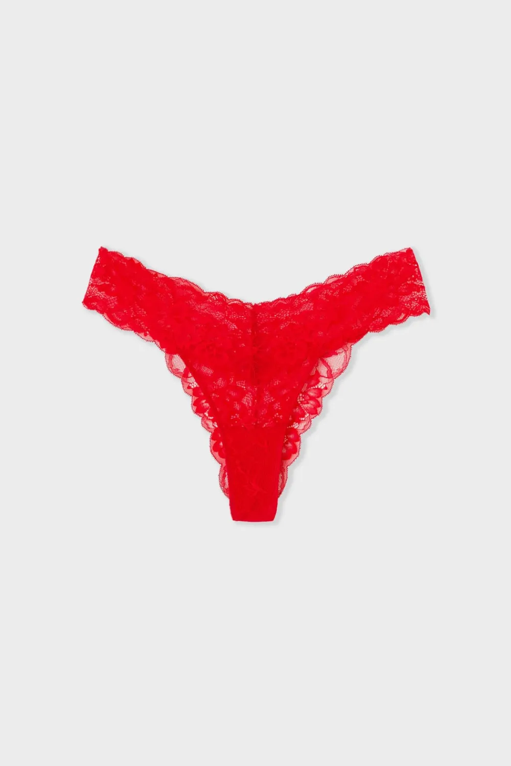 Clearance ETAM Tanga de encaje ROJO