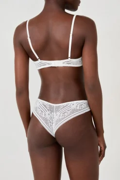 New ETAM Tanga de encaje BEIGE