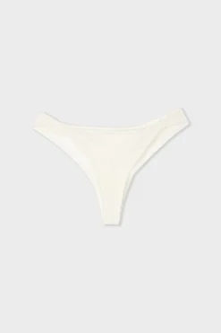 New ETAM Tanga de encaje BEIGE