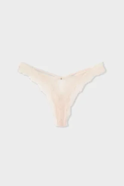 Hot ETAM Tanga de encaje ROSA