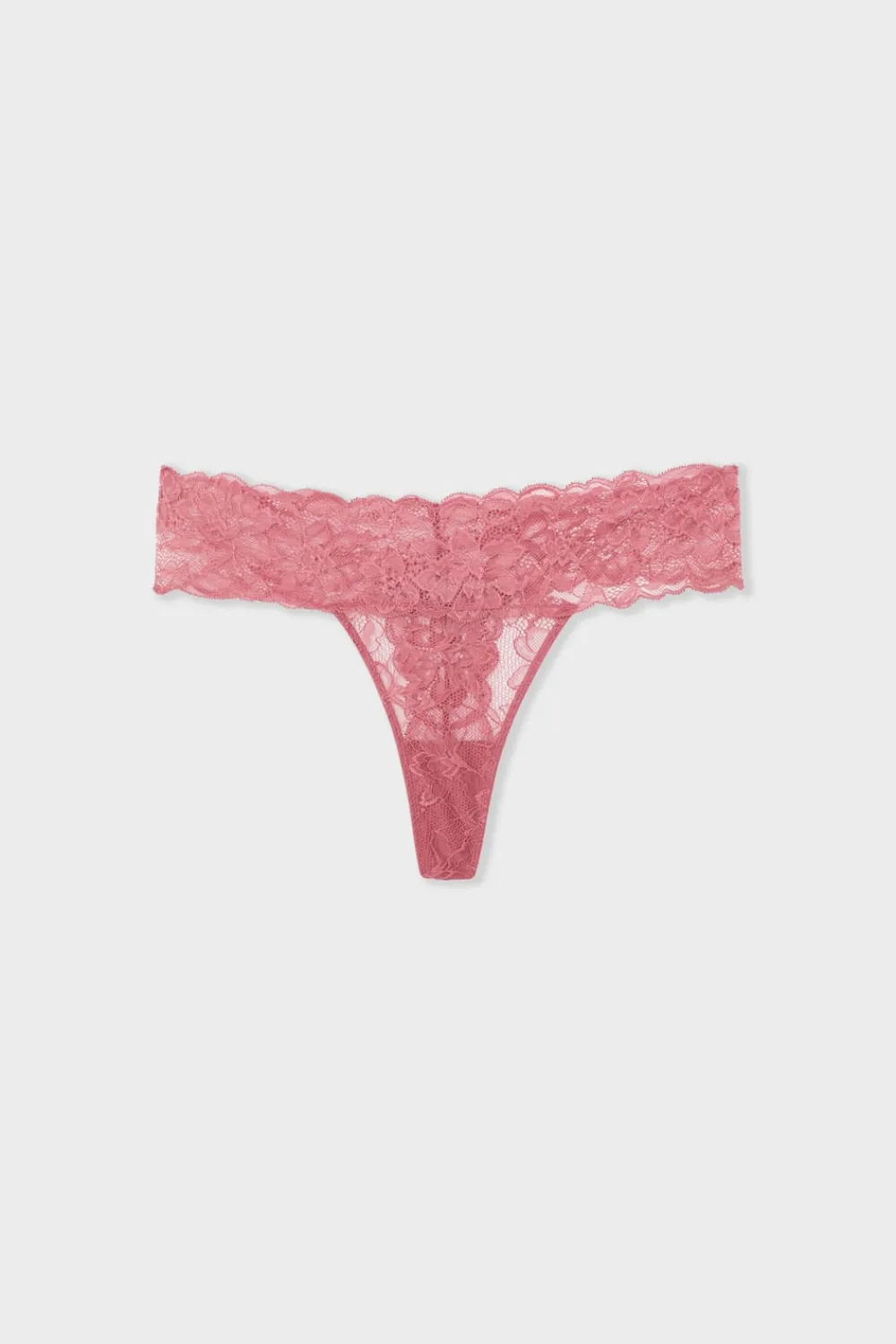 Online ETAM Tanga de encaje BLUSH