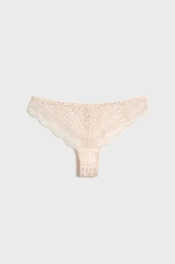 Clearance ETAM Tanga de encaje ROSA PÁLIDO