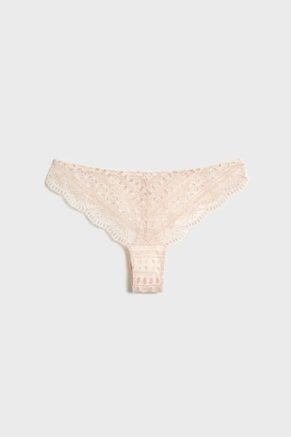 Clearance ETAM Tanga de encaje ROSA PÁLIDO