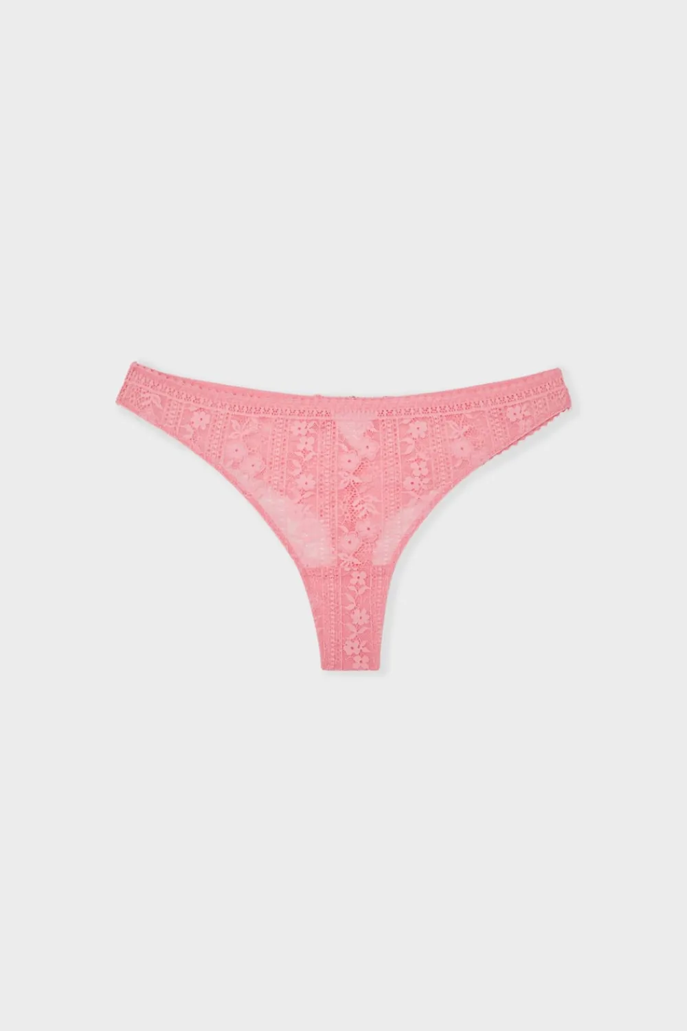 Sale ETAM Tanga de encaje ROSA