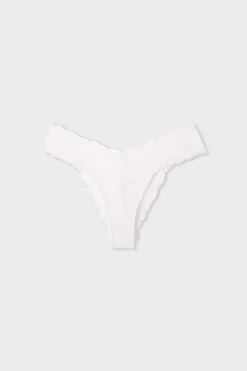Best ETAM Tanga de encaje BLANCO